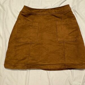 Old Navy Caramel Corduroy Mini Skirt with Pockets